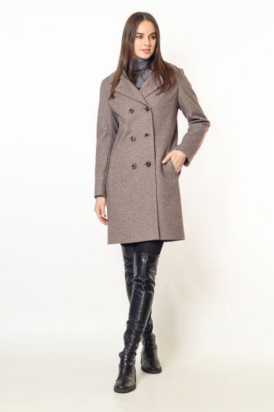 Пальто-пиджак-350 коричневый-2