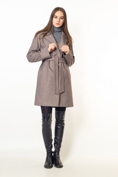 Пальто-пиджак-351 коричневый-3