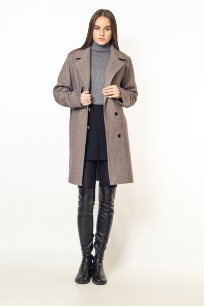 Пальто-пиджак-351 коричневый-5