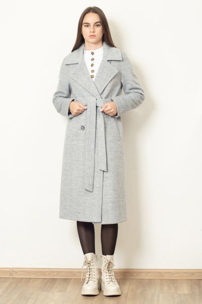 Пальто классическое-360 серый-2
