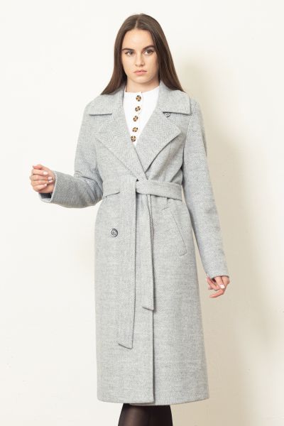 Пальто классическое-360 серый-2